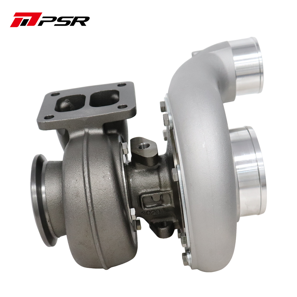 PSR - Billet 363D 366D 369D DUAL CERAMIC BALL BEARING Turbo with 90° Elbow Outlet Compressor