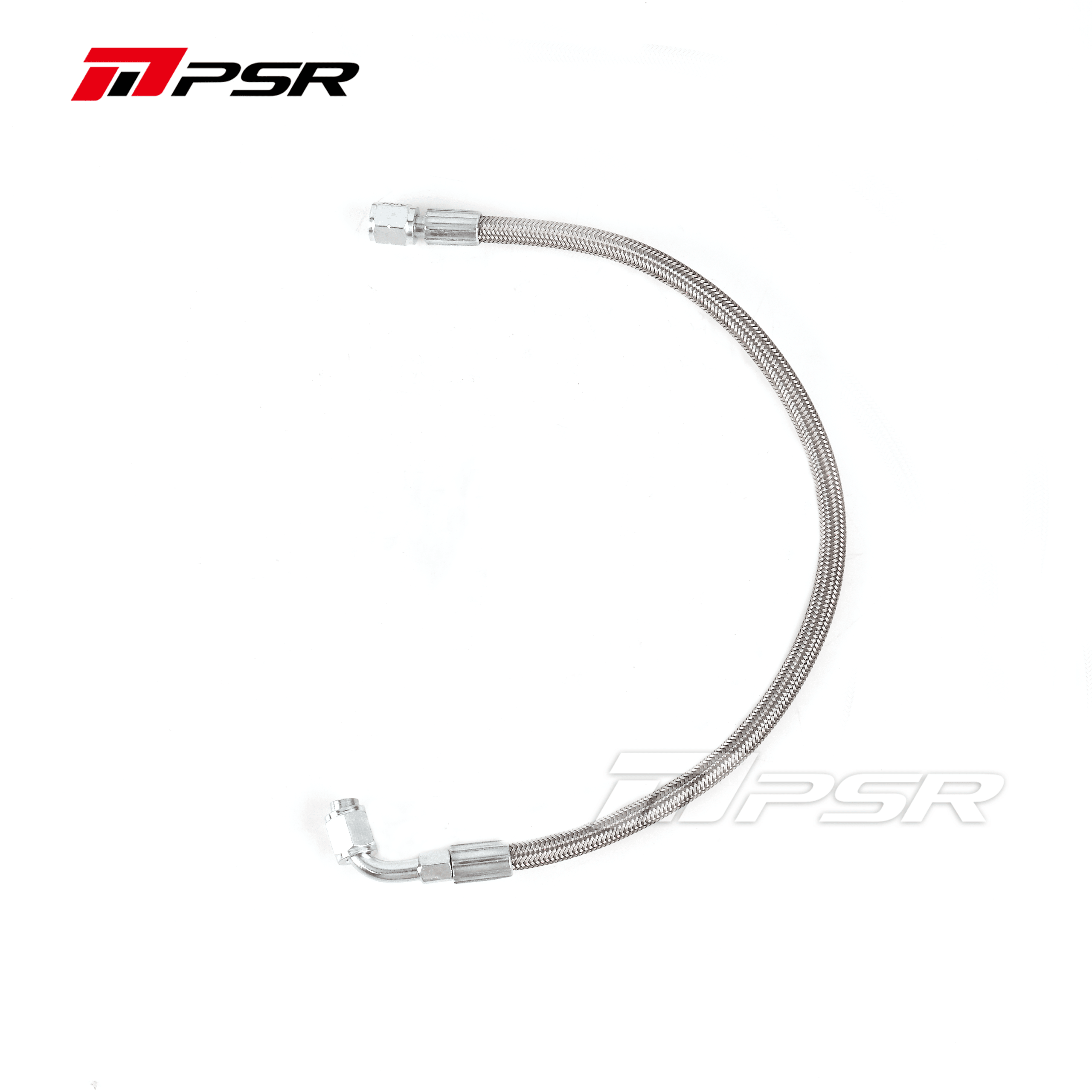 PSR - Universal Performance Turbo Oil Feed Line 4AN – 4AN 90 Degree Straight Steel Braided