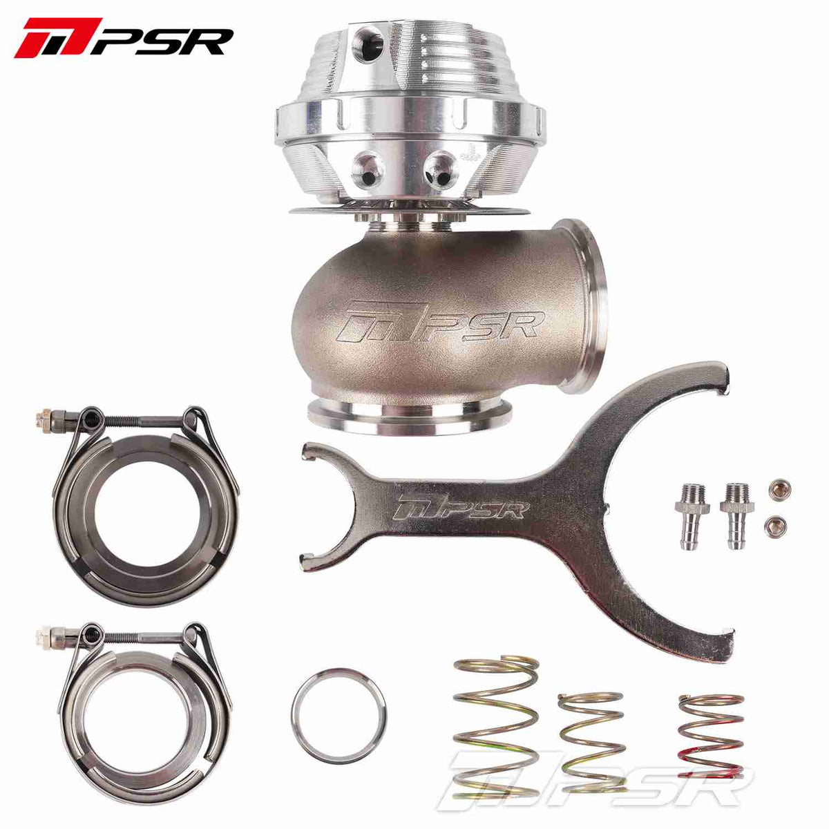 PSR - New Generation V-Band External Wastegate 45mm V-Band Silver - 744324502 | DM Performance
