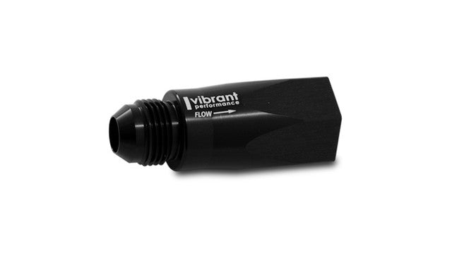 Vibrant - Ball Style Inline One Way Check Valves, Male AN Flare to Female ORB