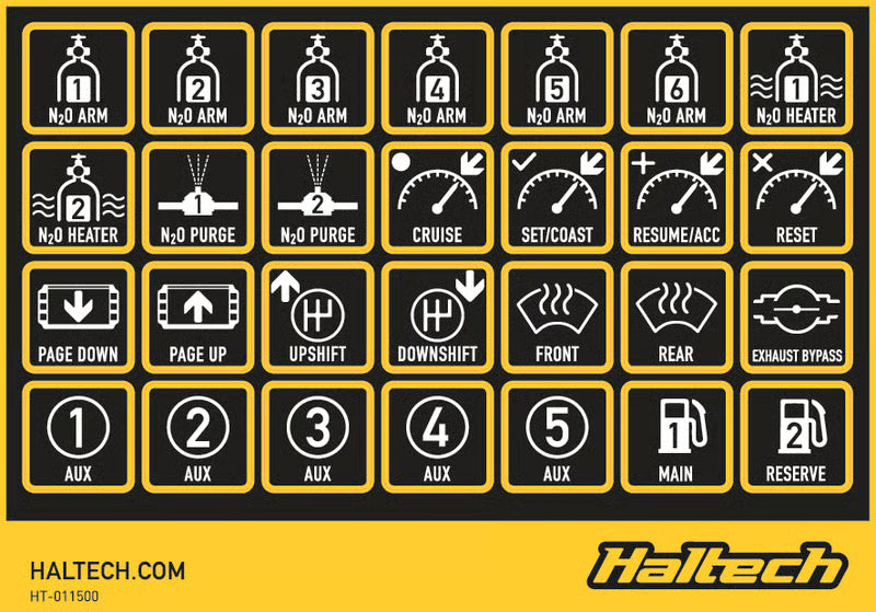 Haltech - CAN Keypad Label Set