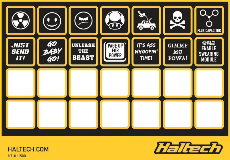 Haltech - CAN Keypad Label Set