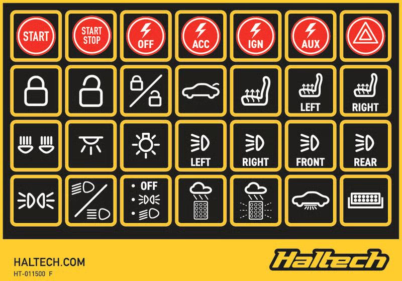 Haltech - CAN Keypad Label Set