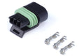 Haltech - Plug and Pins Only - Delphi 3 Pin Single Row Flat Coil Connector
