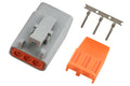 Haltech - Plug and Pins Only - Male Deutsch DTM-3 Connector (7.5 Amp)