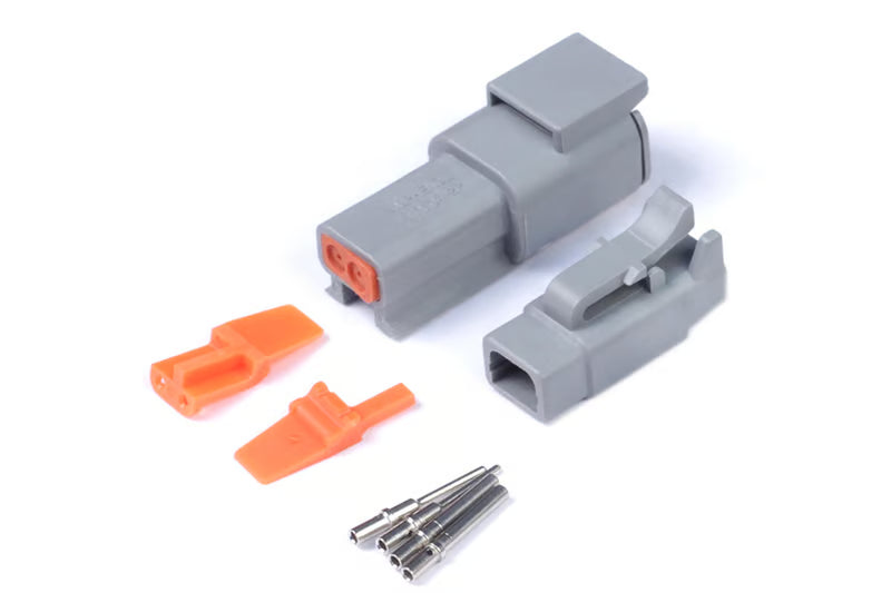 Haltech - Plug and Pins Only - Matching Set of Deutsch DTM-2 Connectors (7.5 Amp)