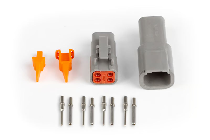 Haltech - Plug and Pins Only - Matching Set of Deutsch DTM-4 Connectors (7.5 Amp)
