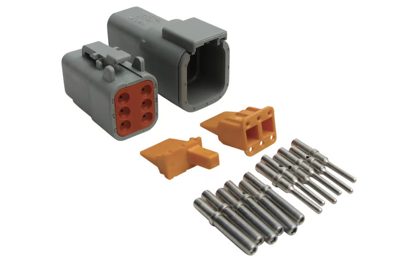 Haltech - Plug and Pins Only - Matching Set of Deutsch DTM-6 Connectors (7.5 Amp)