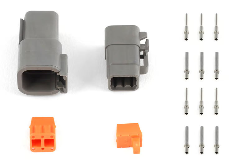Haltech - Plug and Pins Only - Matching Set of Deutsch DTM-6 Connectors (7.5 Amp)