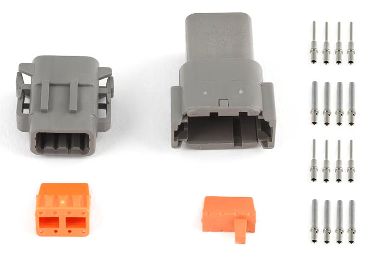 Haltech - Plug and Pins Only - Matching Set of Deutsch DTM-8 Connectors (7.5 Amp)