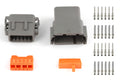 Haltech - Plug and Pins Only - Matching Set of Deutsch DTM-12 Connectors (7.5 Amp)