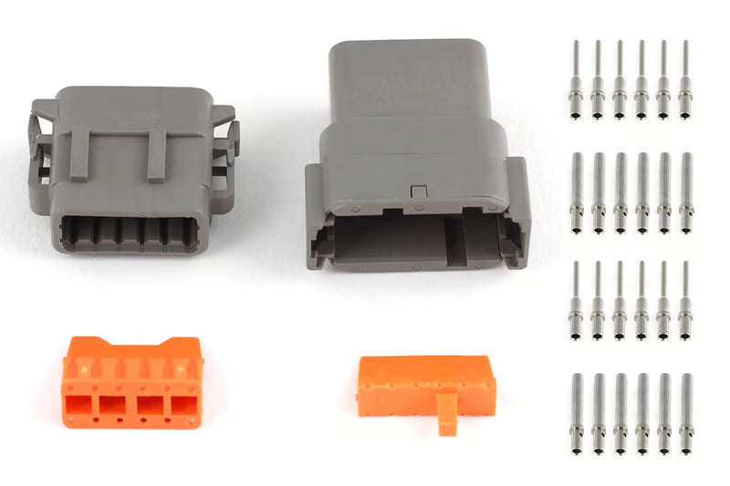 Haltech - Plug and Pins Only - Matching Set of Deutsch DTM-12 Connectors (7.5 Amp)