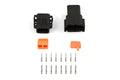 Haltech - Plug and Pins Only - Matching Set of Deutsch DTM-8 Connectors (Black Keyway B - 7.5 Amp)