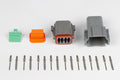 Haltech - Plug and Pins Only - Matching Set of Deutsch DT-8 Connectors (DT06-8S + DT04-8P) - (13 Amp)