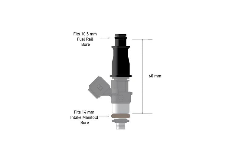 Haltech - Fuel Injector Adapter - 10.5mm 1/2 to Full Length