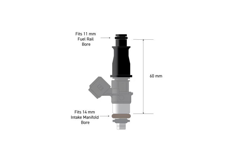 Haltech - Fuel Injector Adapter - 11mm 1/2 to Full Length