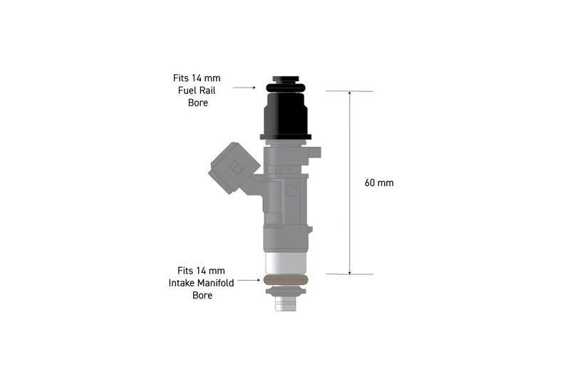 Haltech - Fuel Injector Adapter - 14mm 3/4 to Full Length