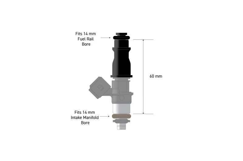 Haltech - Fuel Injector Adapter - 14mm 1/2 to Full Length