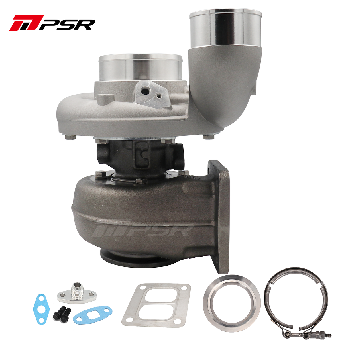PSR - Billet 363 366 369 Journal Bearing Turbo with 90° Elbow Outlet Compressor