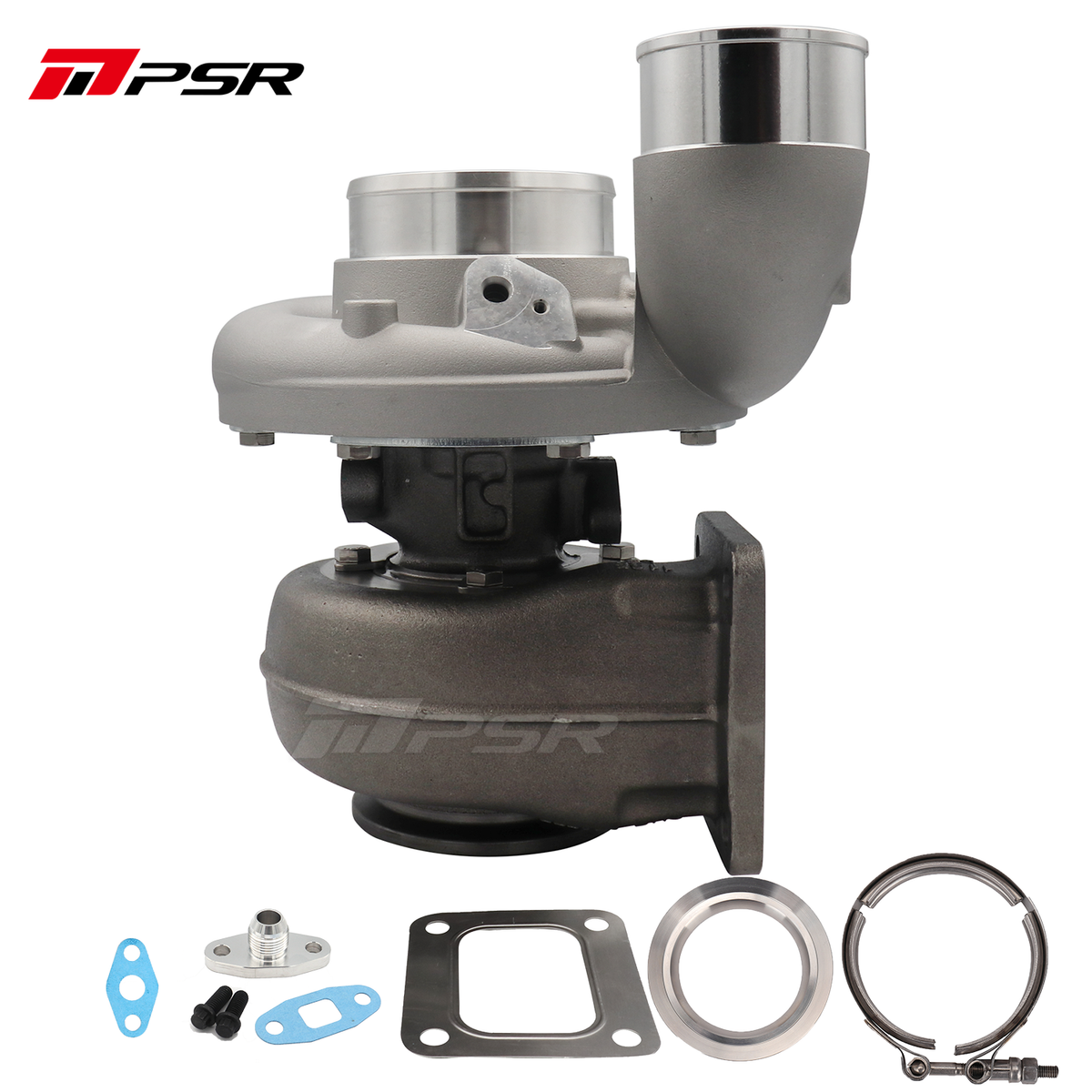 PSR - Billet 363 366 369 Journal Bearing Turbo with 90° Elbow Outlet Compressor