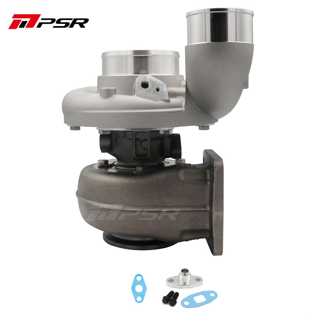 PSR - Billet 363 366 369 Journal Bearing Turbo with 90° Elbow Outlet Compressor