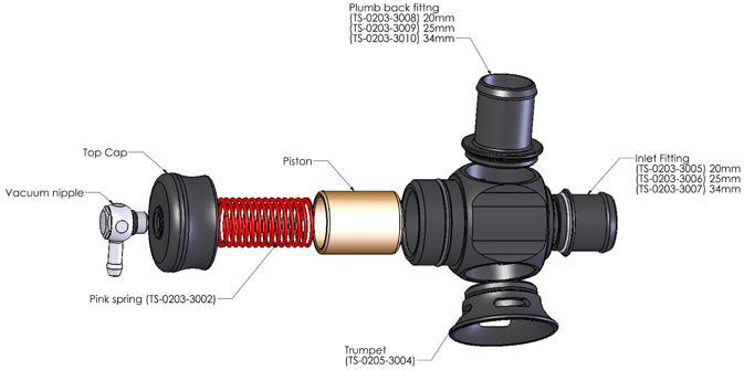 Turbosmart - Turbosmart - Kompact Dual Port / Plumb Back Blow Off Valve suit 34mm Inlet Fitting - TS-0203-1023 | DM Performance