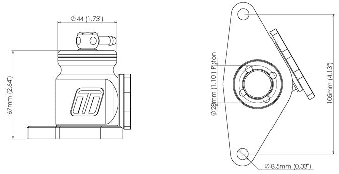 Turbosmart - Kompact Dual Port / Plumb Back Blow Off Valve Suit Subaru