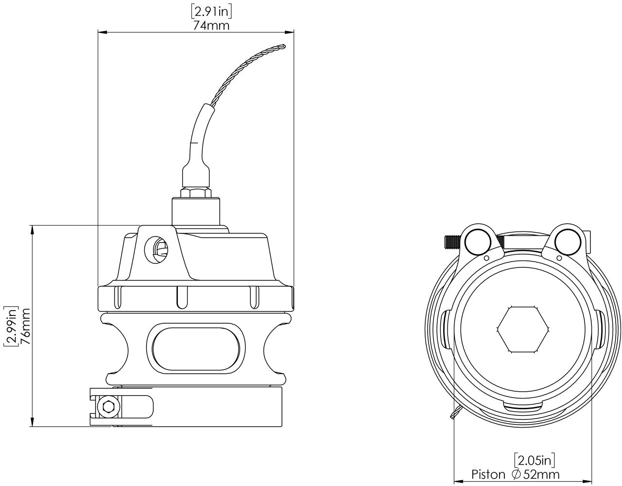Turbosmart - GenV RacePort BOV inc HE Position Sensor Cap