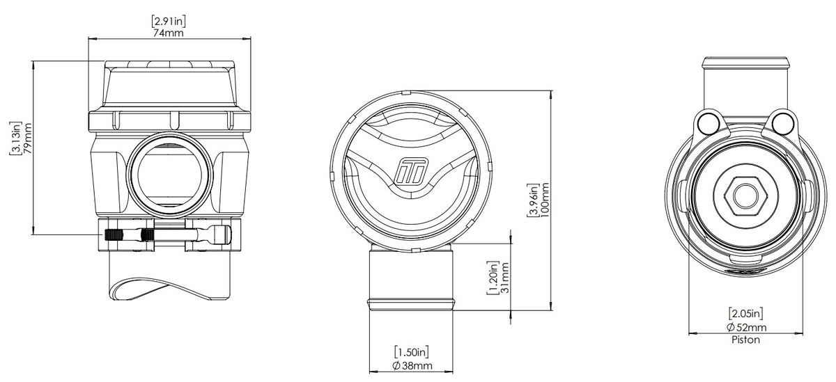 Turbosmart - Turbosmart - GenV RacePort Plumback Valve - TS-0204-1405 | DM Performance