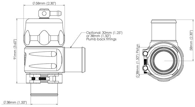 Turbosmart - PlumbBack Uni 32mm