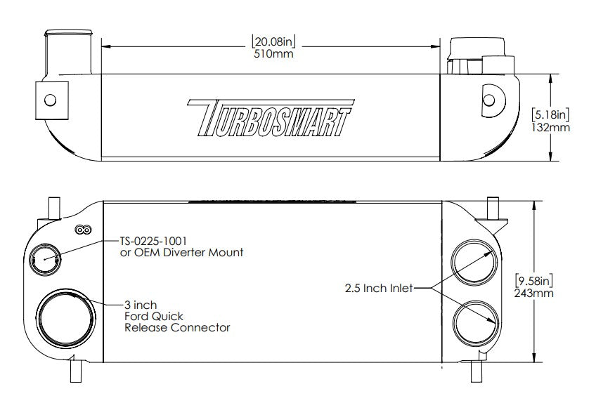 Turbosmart - Performance Intercooler Upgrade Suit Ford F150 EcoBoost -BLACK