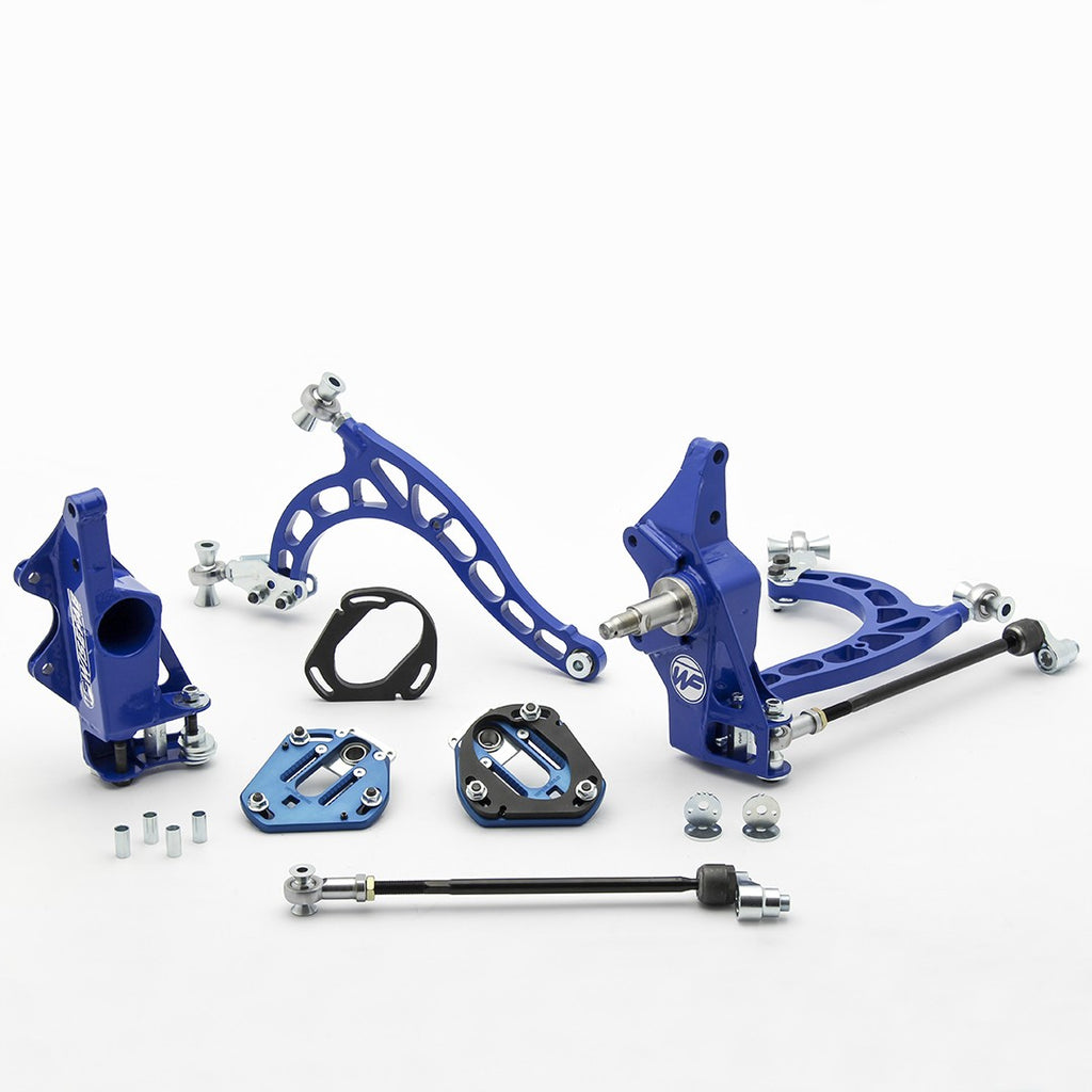Wisefab - Nissan S13 Front V2 Drift Angle Lock Kit with Rack Offset Spacers