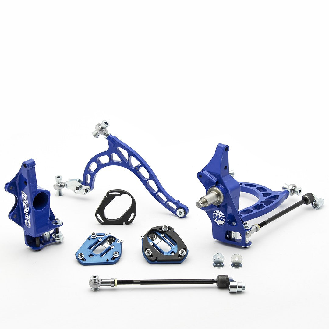 Wisefab - Nissan S14 S15 Front V2 Drift Angle Lock Kit with Rack Offset Spacers