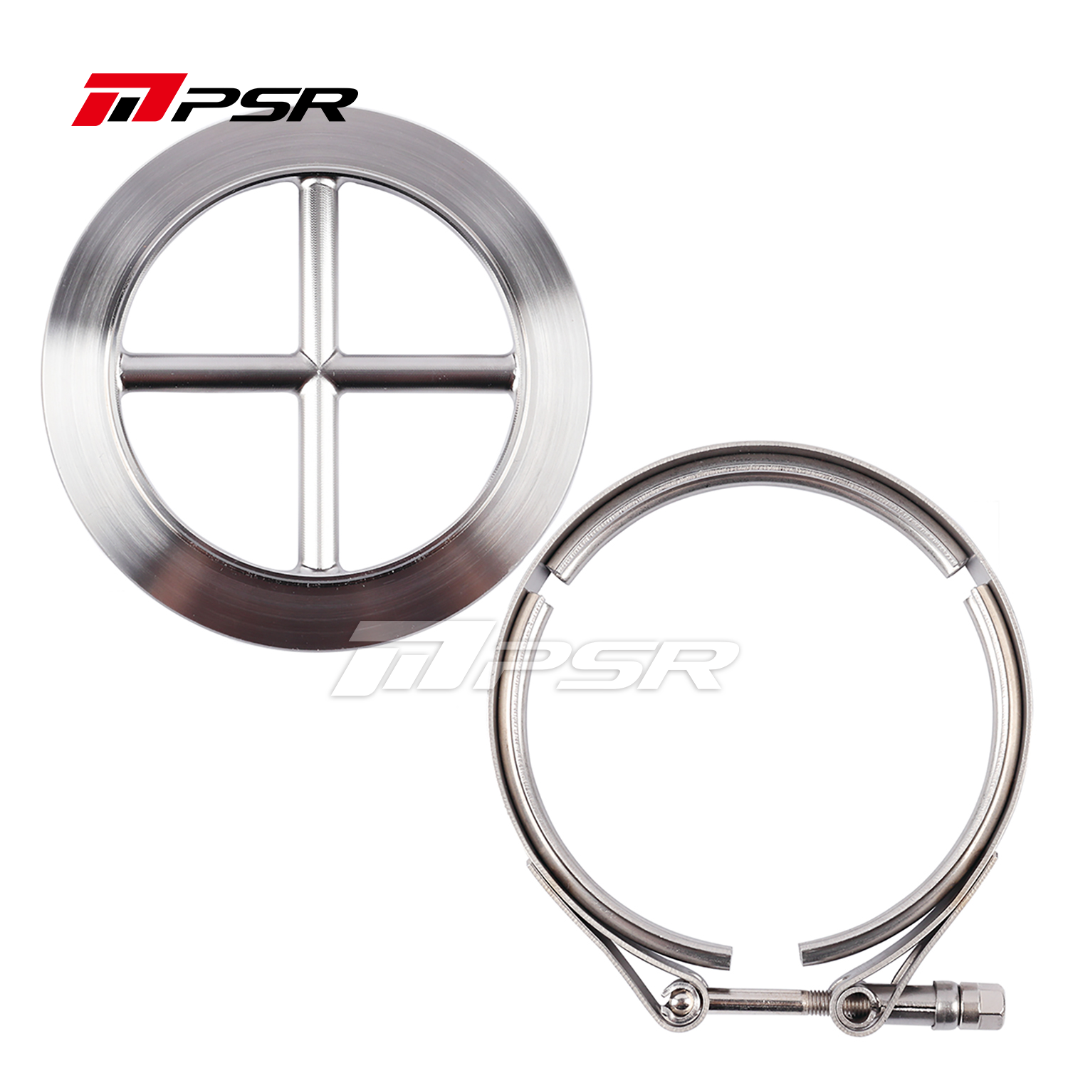 PSR - Stainless Steel Turbine Cross Guard Flange Clamp Kit for 6275G 6775G 7375G 7975G 7782G Turbos