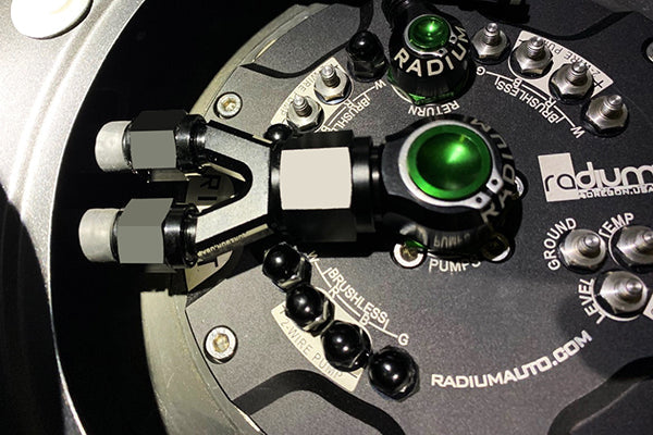 Radium - Y-Adapter, 6AN Male, 6AN Male, 10AN Female
