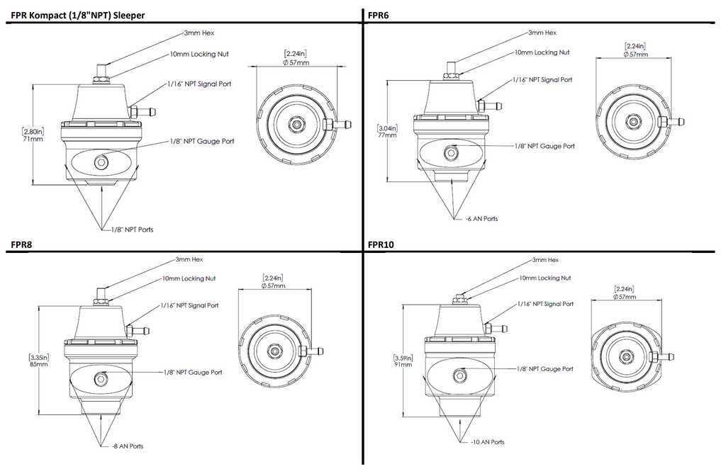 Turbosmart - FPR6-8-10 Fuel Pressure Regulator