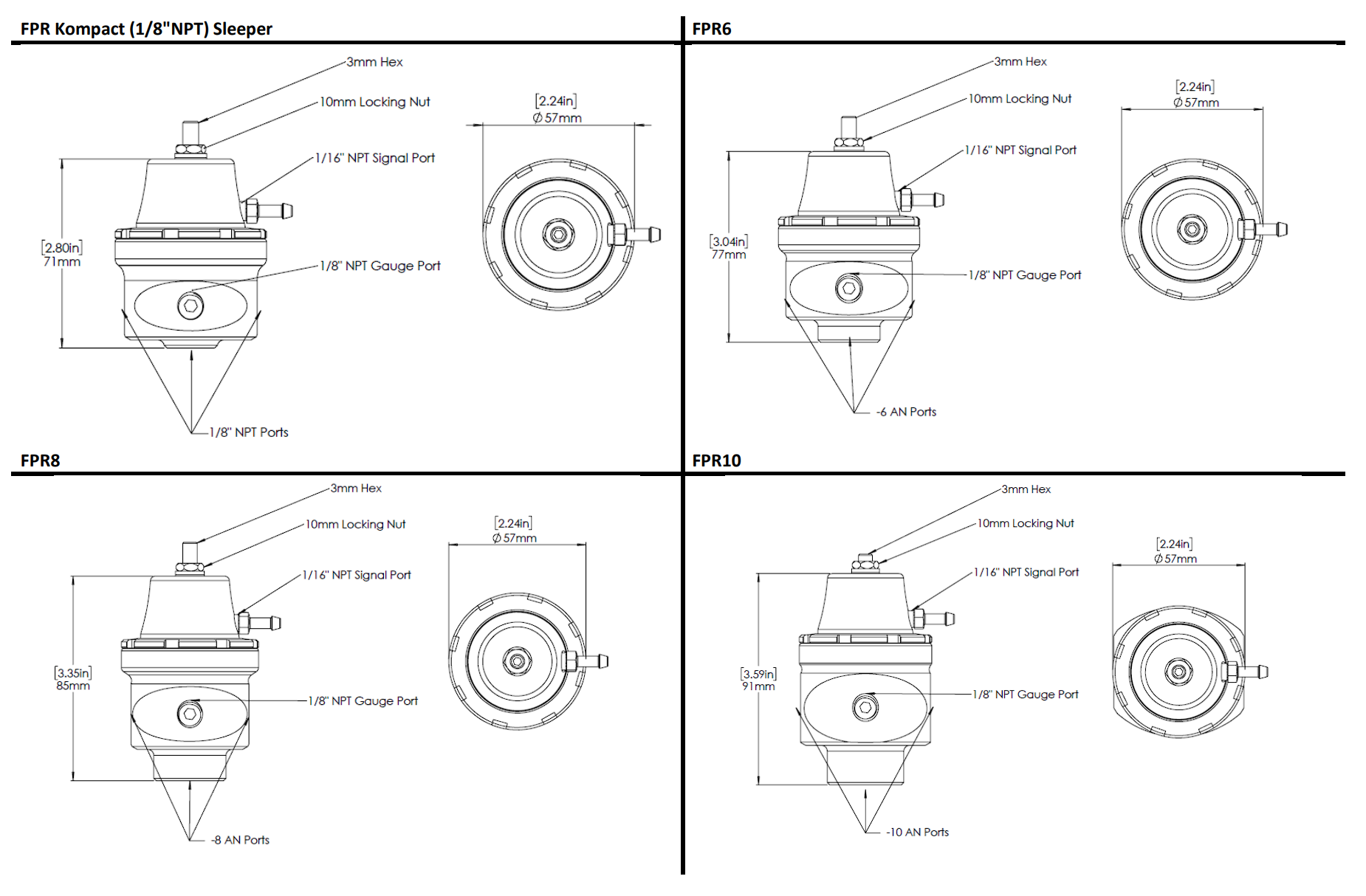 Turbosmart - FPR6-8-10 Fuel Pressure Regulator