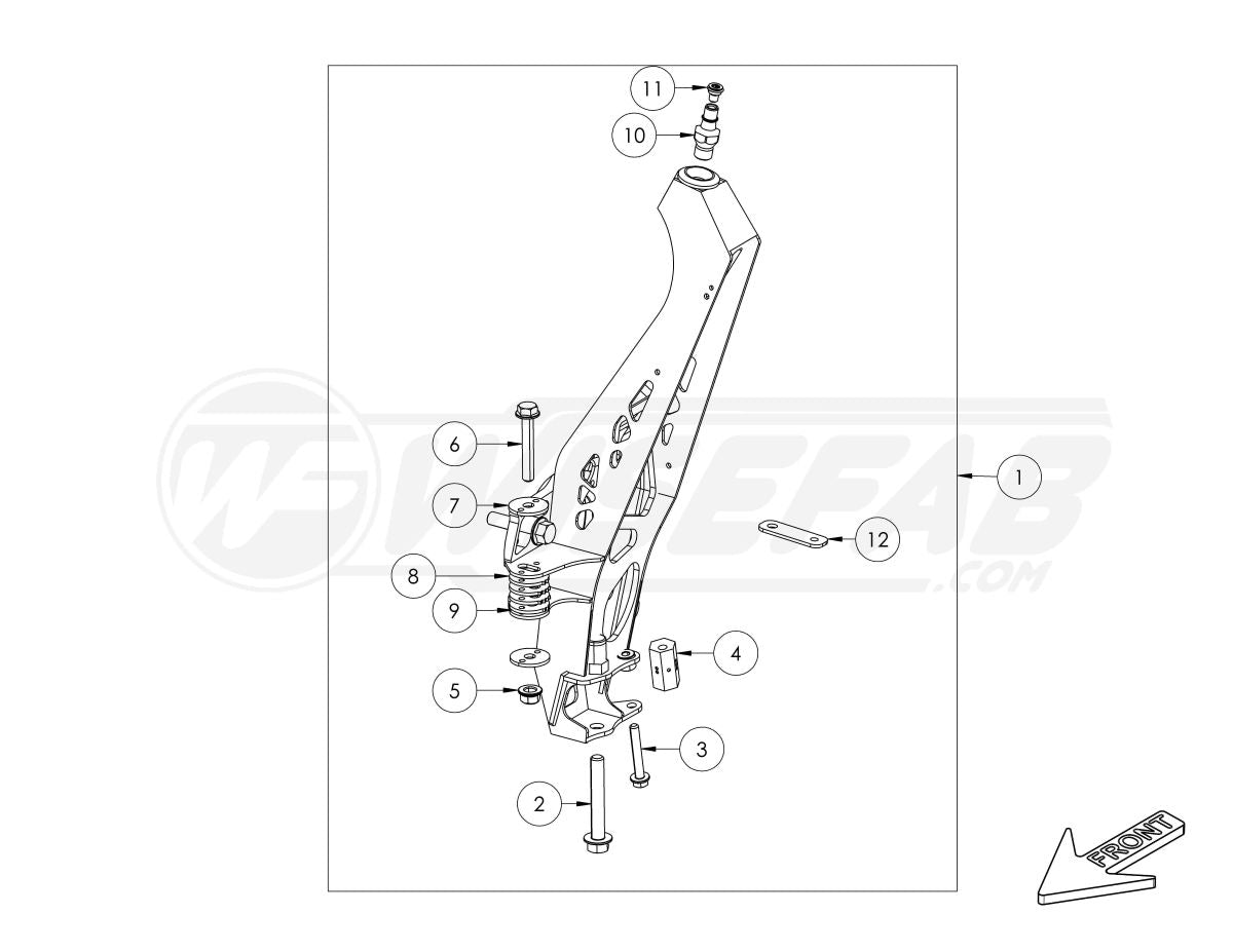 Wisefab - Tesla Model 3 RWD Front Drift Angle Lock Kit