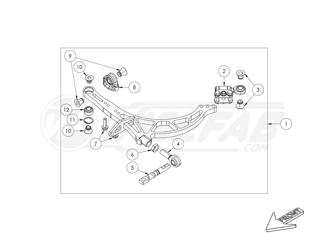 Wisefab - Tesla Model 3 RWD Front Drift Angle Lock Kit