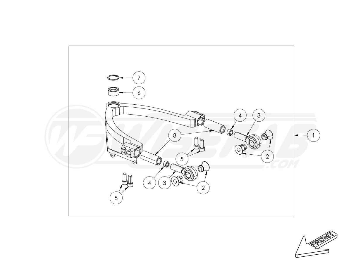 Wisefab - Tesla Model 3 RWD Front Drift Angle Lock Kit